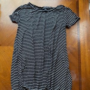 about a girl striped t-shirt dress